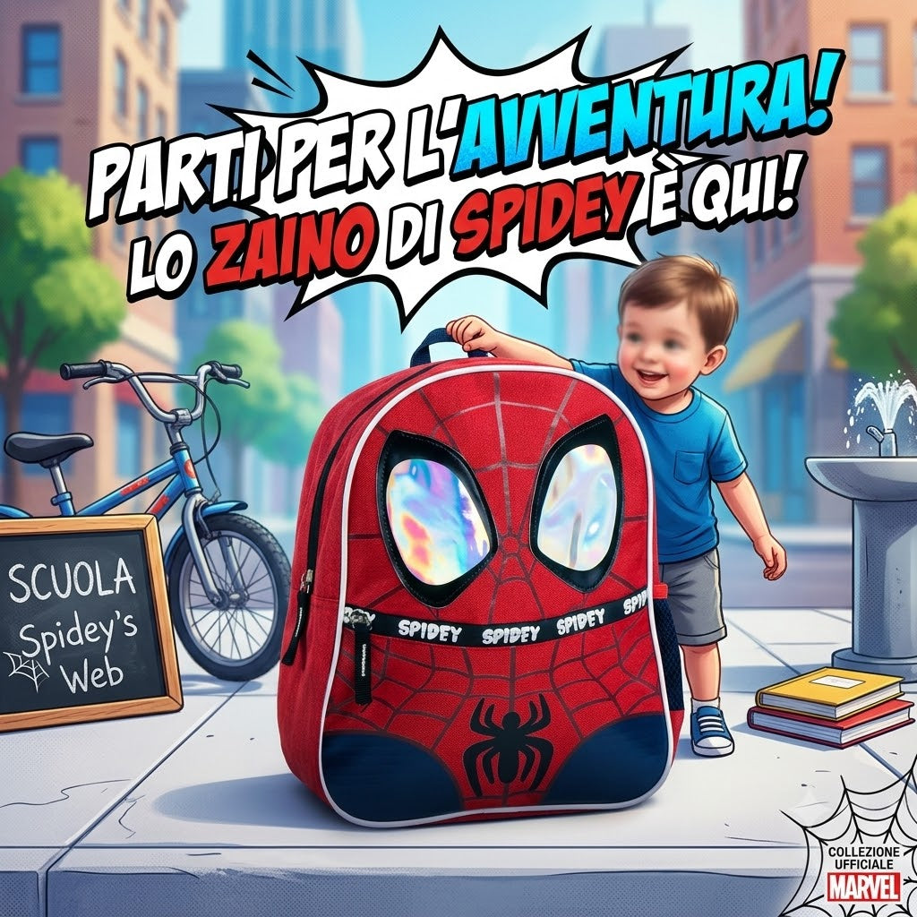 🎒 Zaino Asilo & Tempo Libero "Spidey; His Amazing Friends" 🕷️💥