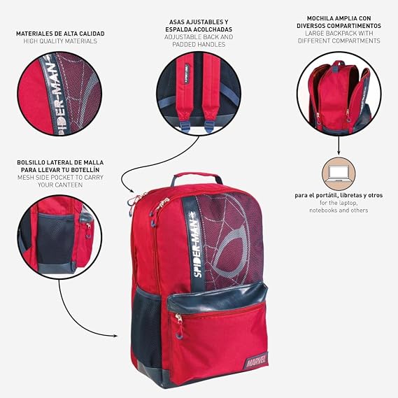 🕸️ Zaino Scuola & Tempo Libero Spider-Man