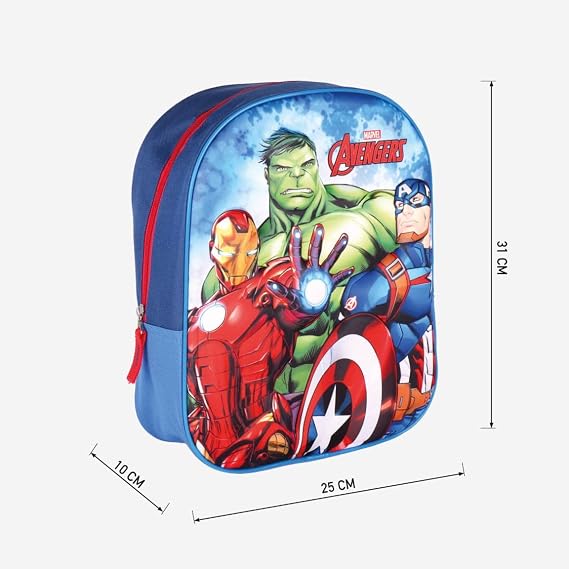 🎒 Zaino Scuola Marvel Avengers – Hulk, Iron Man, Captain America 🛡️💥⚡