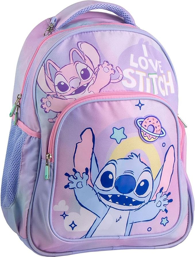🌺 Zaino Scuola & Tempo Libero Stitch & Angel