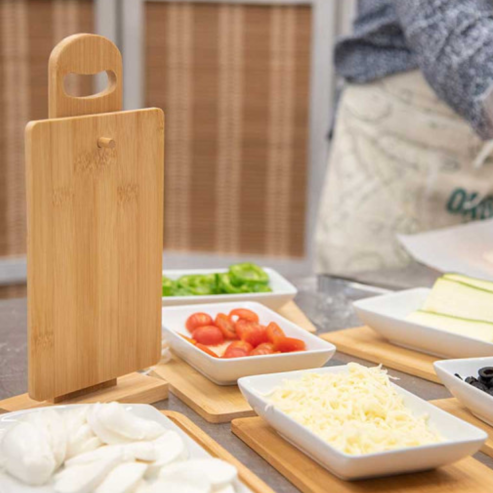 Set 6 Taglieri Bambù Con Supporto