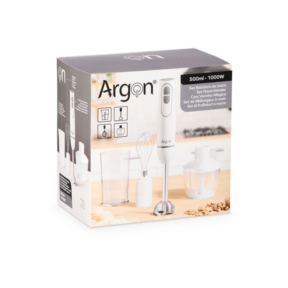 Set Battitori Accessori Bianco Grigio 1000W