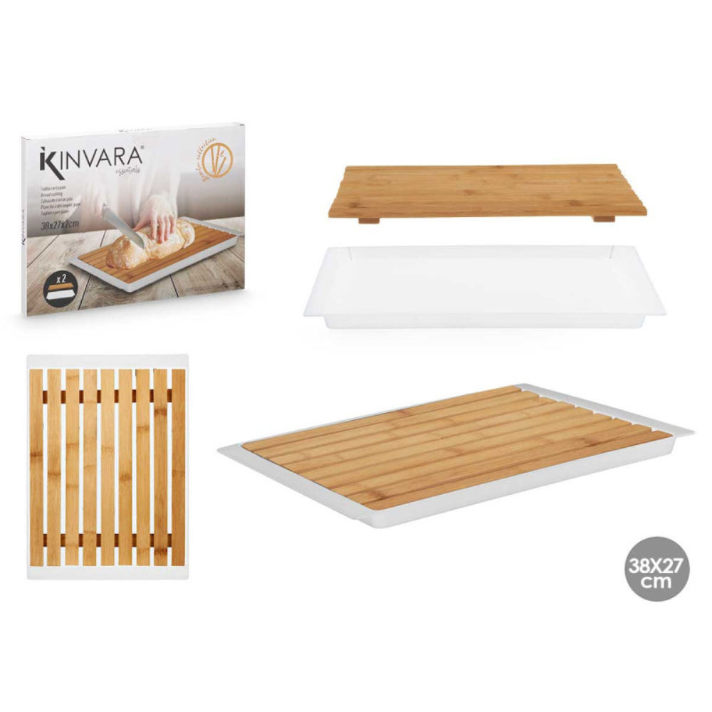 Tagliere Per Pane In Bambù Con Raccogli Briciole Integrato-  Kinvara