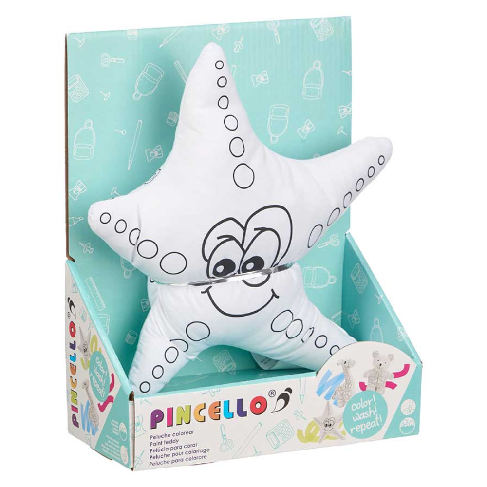 Peluche da Colorare – Stella Marina Creativo con 4 Pennarelli Inclusi – PINCELLO