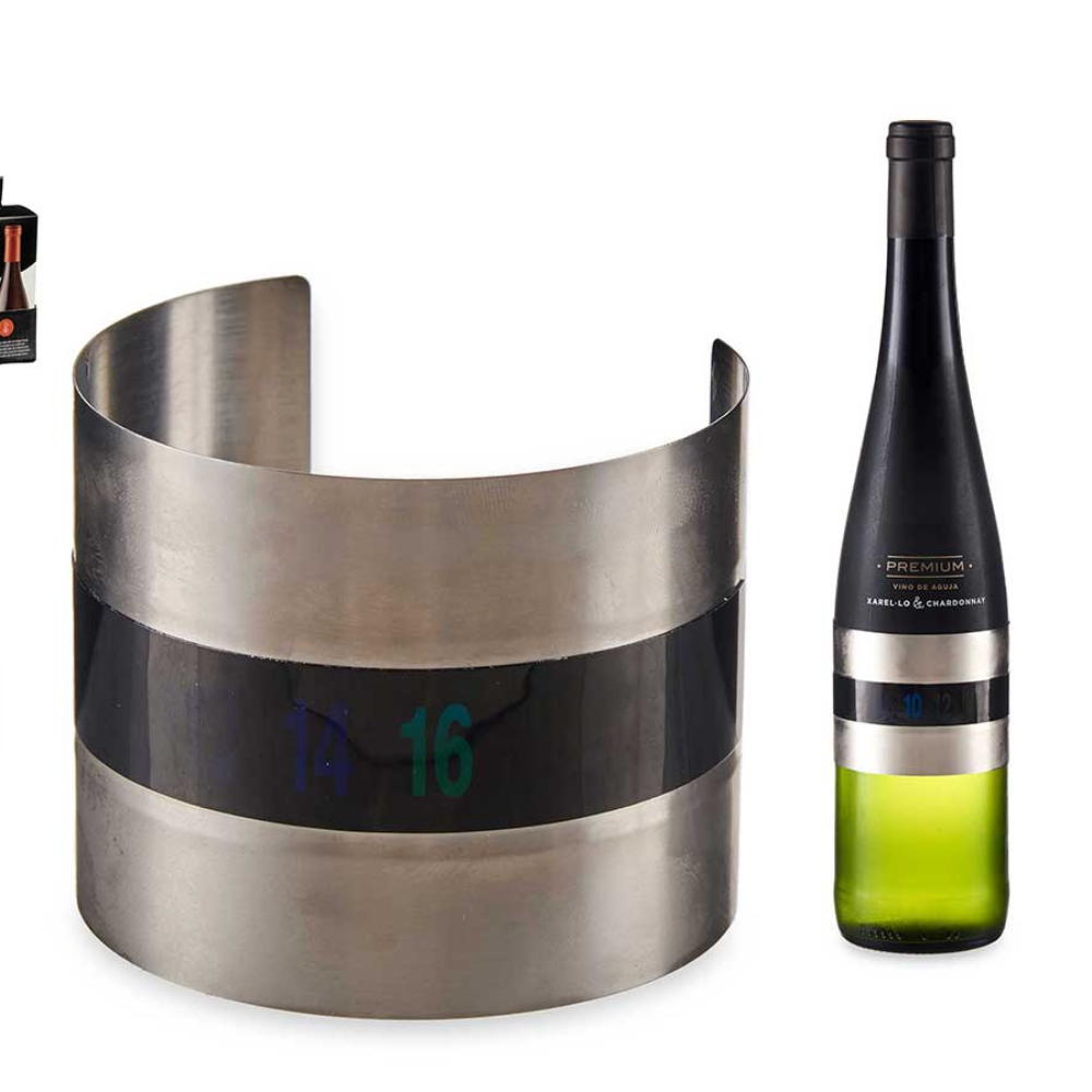 2x Termometro ad Anello per Bottiglie – Acciaio Inox