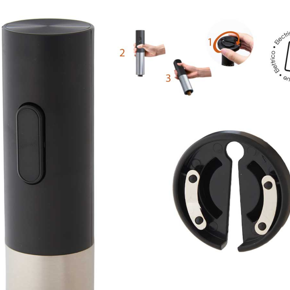 Cavatappi Elettrico + Termometro Per Bottiglie Di Vino - Kinvara