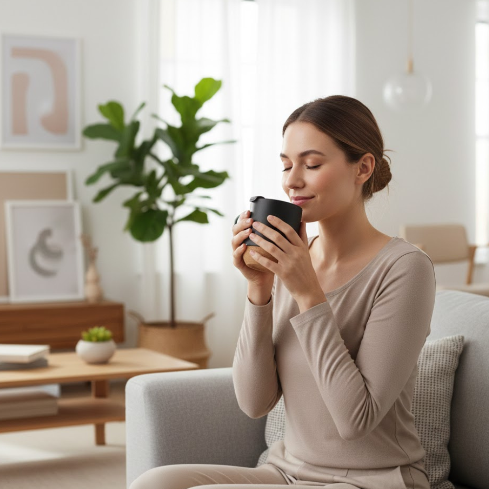 2 Tazza Benessere Eco – Mug in Ceramica con Base in Sughero | 350 ml Descrizione prodotto