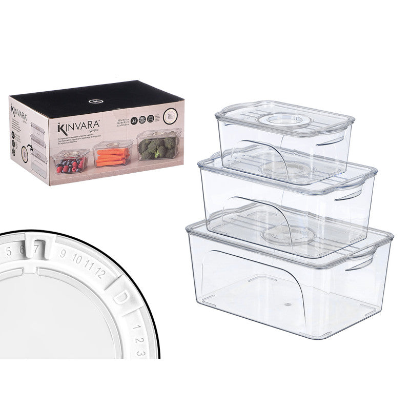 🥬 FreshKeeper Pro™ – Set Organizer Frigorifero Ermetico 3 Pezzi