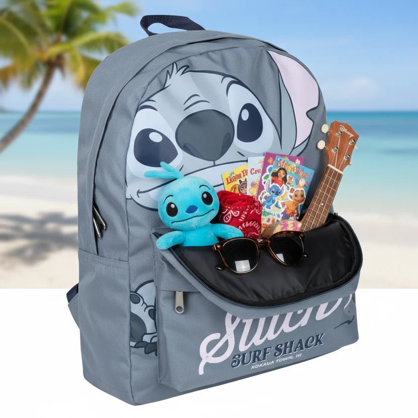 🏄♂️ Zaino Scuola & Tempo Libero Disney Stitch – "Stitch's Surf Shack" 🎒