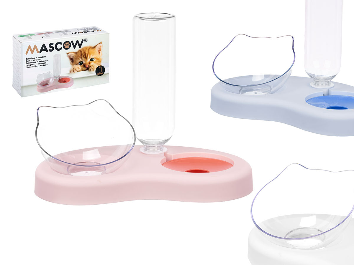 Mangiatoia con Ciotola per Acqua a Forma di Gatto – Mascow