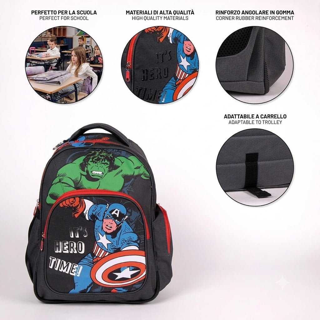 🎒 Zaino Scuola e Tempo Libero "Mondadori Heroes - Hero Time!" 🛡️💥