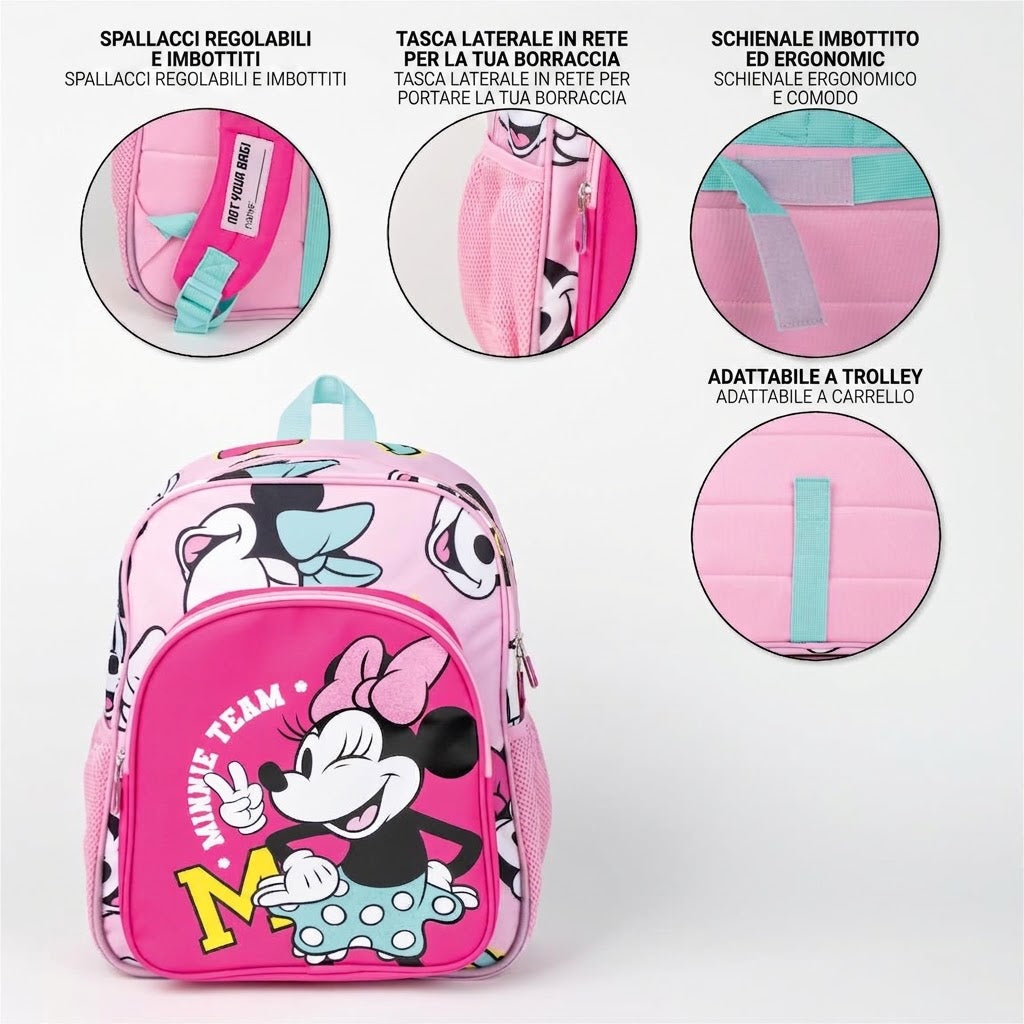 💖🎒 Il Sogno di Ogni Bimba: Zaino Scuola Elementare Minnie Mouse "Minnie Team" 🎒💖