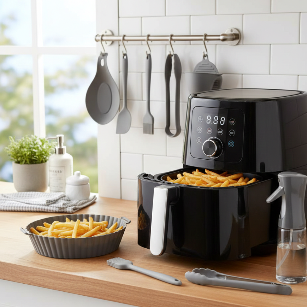 Set 8 Utensili Friggitrice Ad Aria