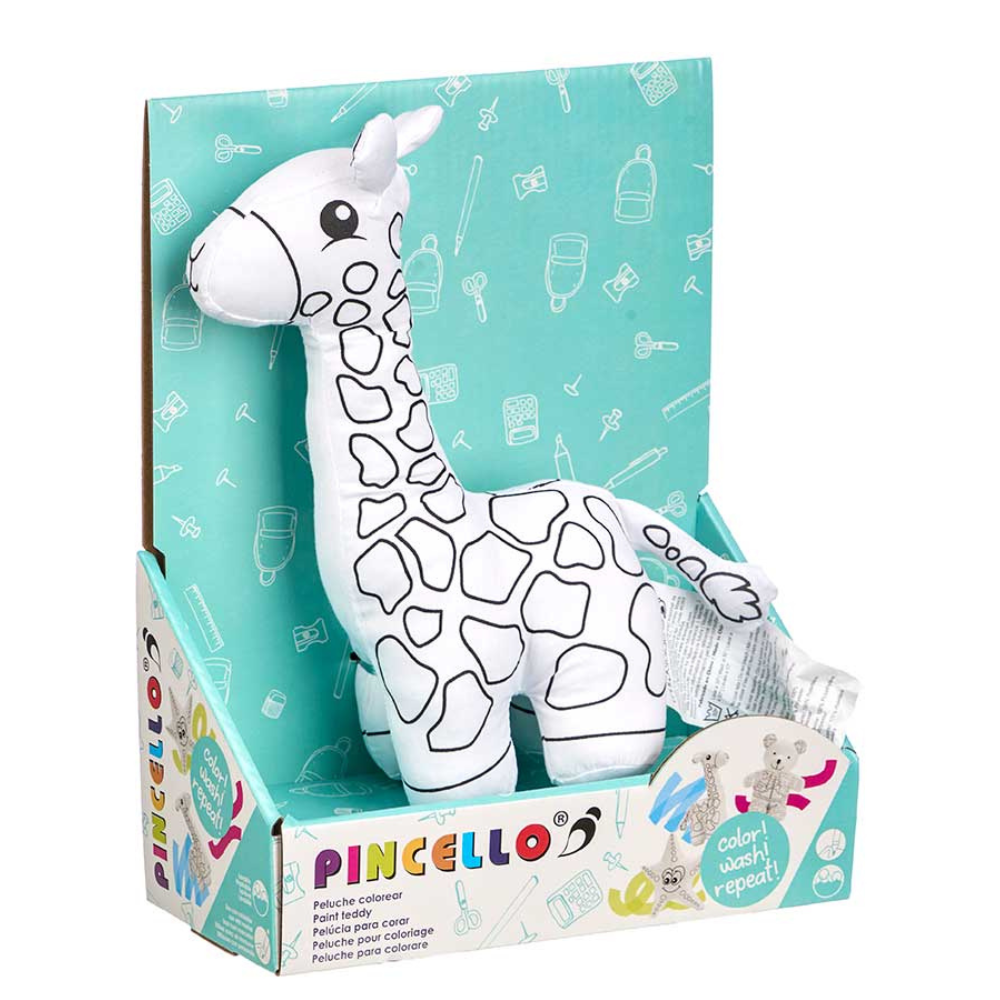 Peluche da Colorare – Giraffa Creativo con 4 Pennarelli Inclusi – PINCELLO