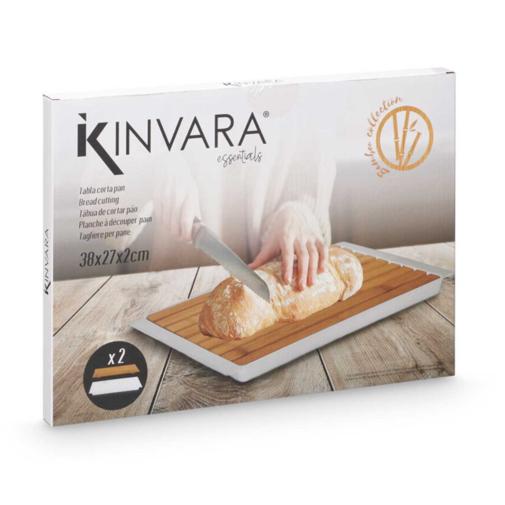 Tagliere Per Pane In Bambù Con Raccogli Briciole Integrato-  Kinvara