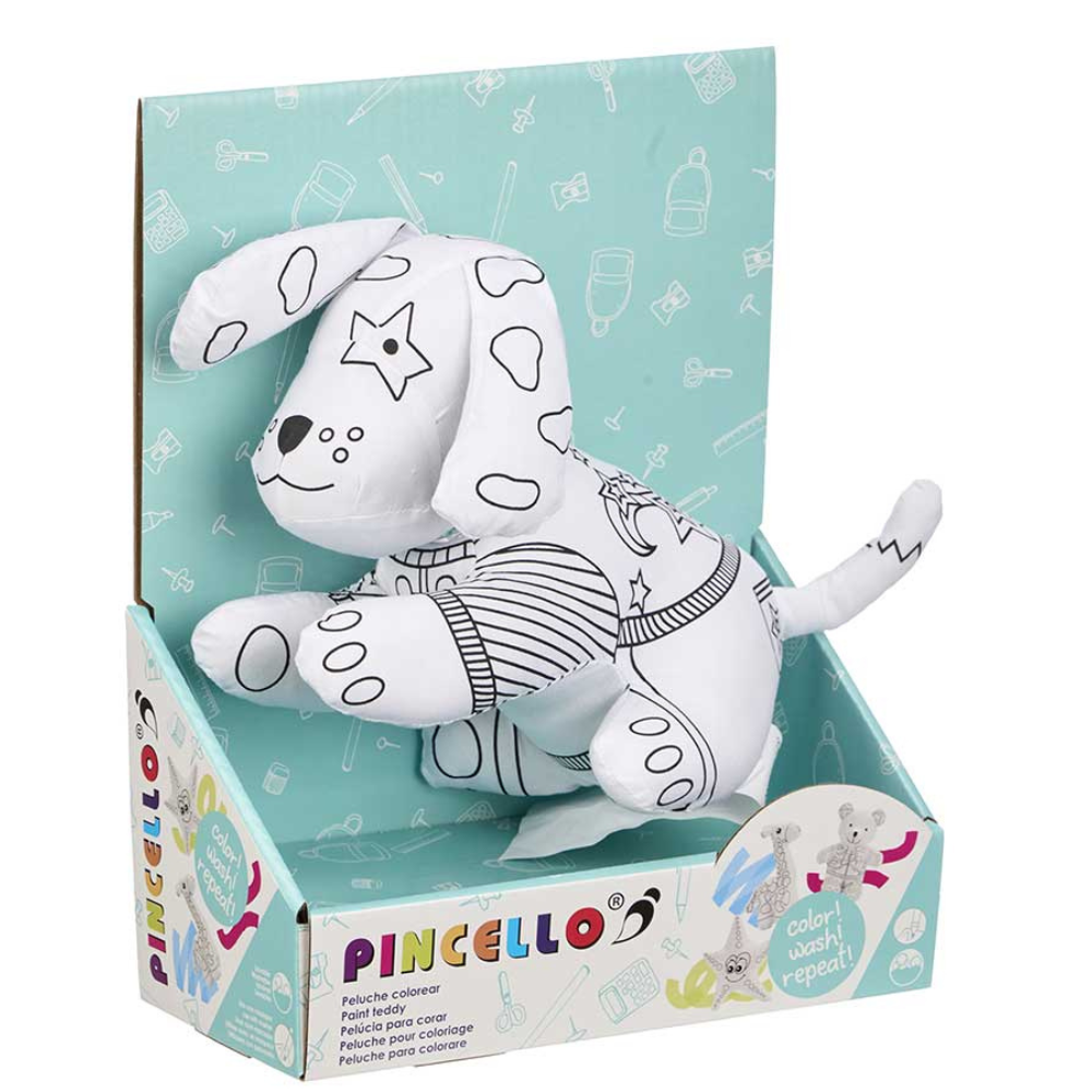 Peluche da Colorare – Cagnolino Creativo con 4 Pennarelli Inclusi – PINCELLO