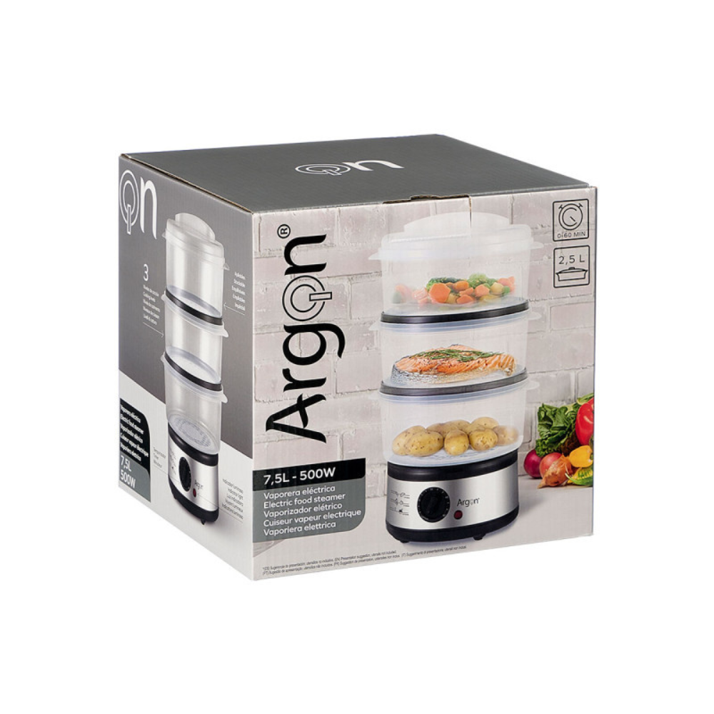 Vaporiera A 3 Livelli Acciaio 500W 2,5L - Argòn