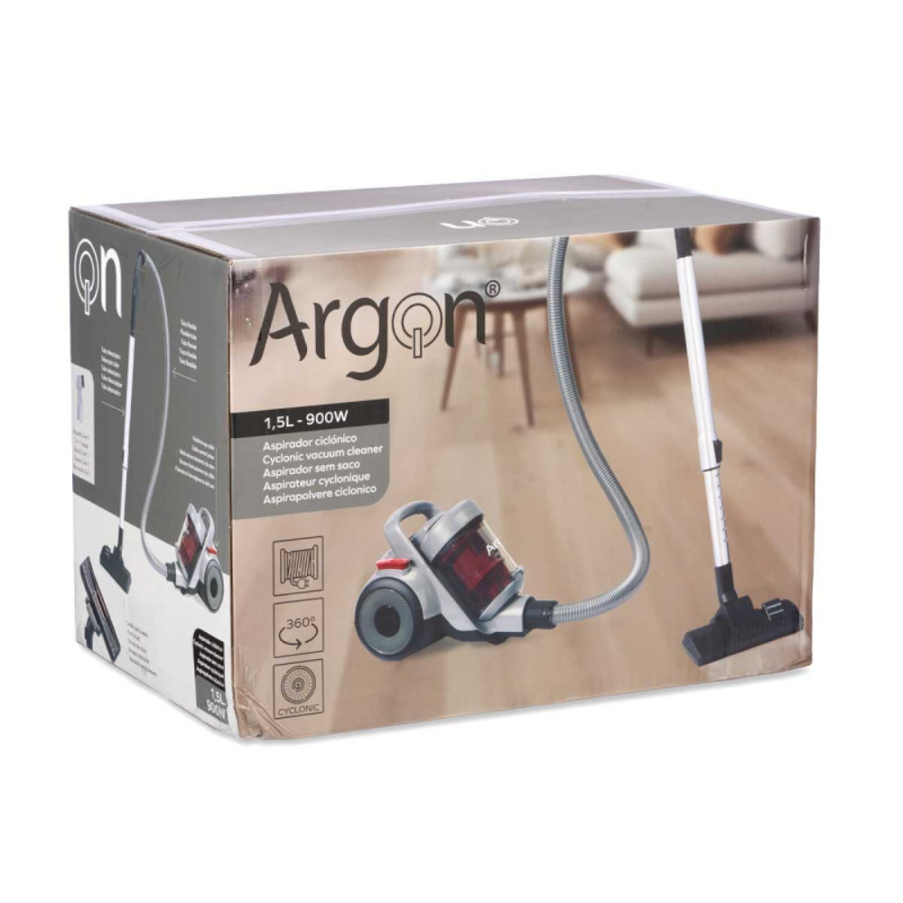 Aspirapolvere Ciclonico Con Ruote Argòn 900W – Potenza, Igiene e Comfort in un Solo Gesto