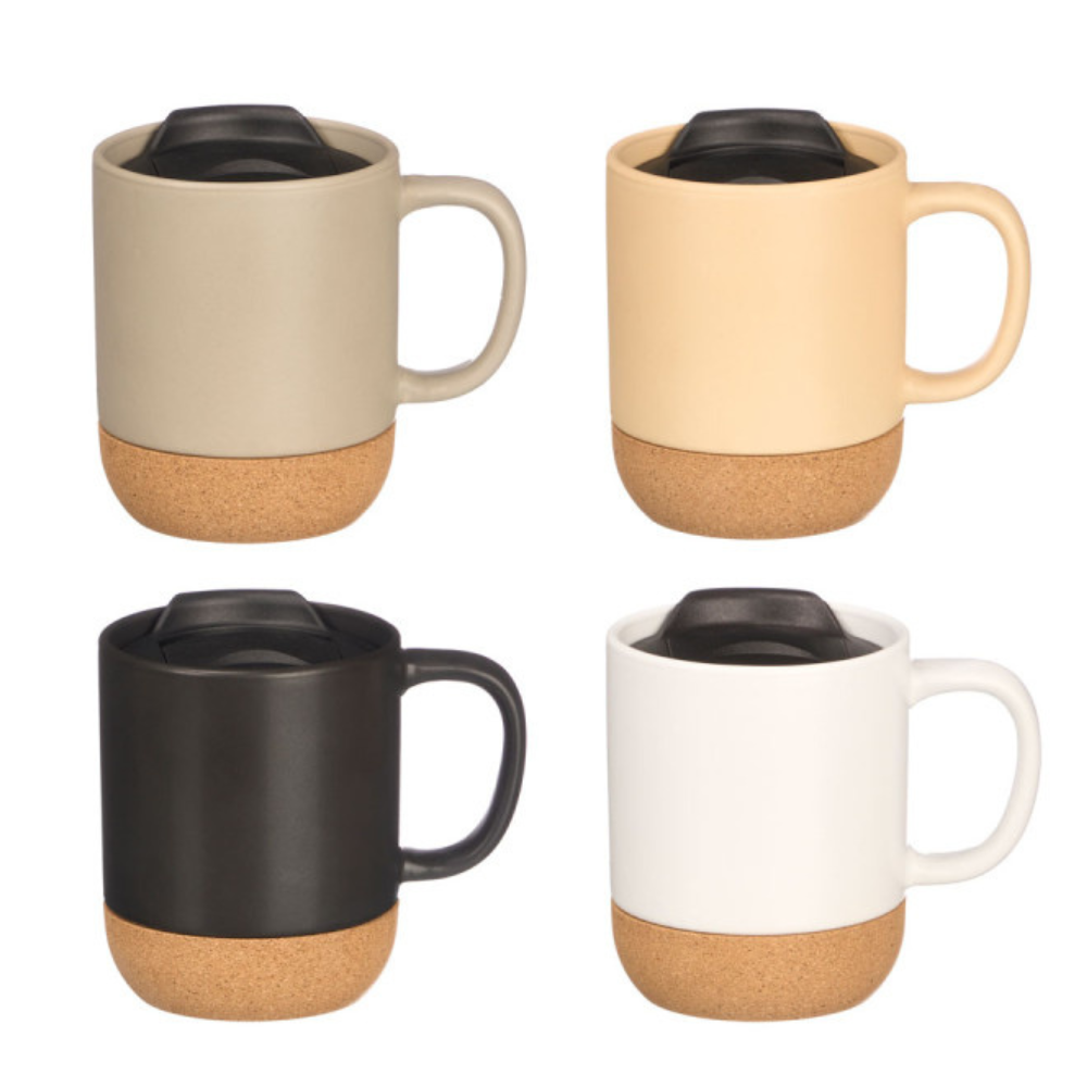 2 Tazza Benessere Eco – Mug in Ceramica con Base in Sughero | 350 ml  Descrizione prodotto