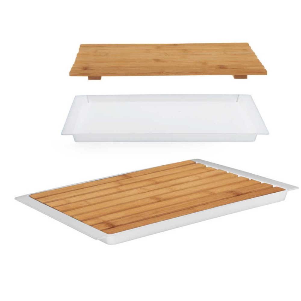 Tagliere Per Pane In Bambù Con Raccogli Briciole Integrato-  Kinvara