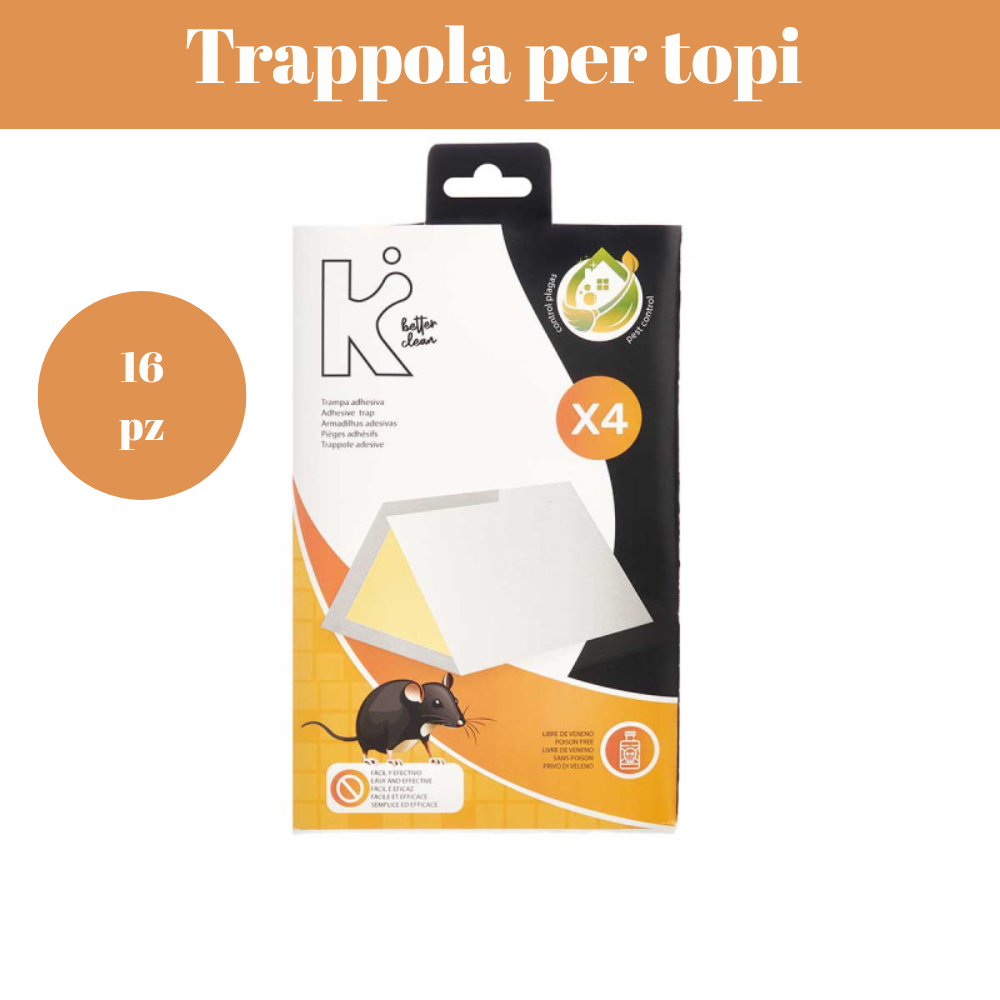 🐭 Trappola Adesiva per Topi – Confezione da 16 Trappole 🐭