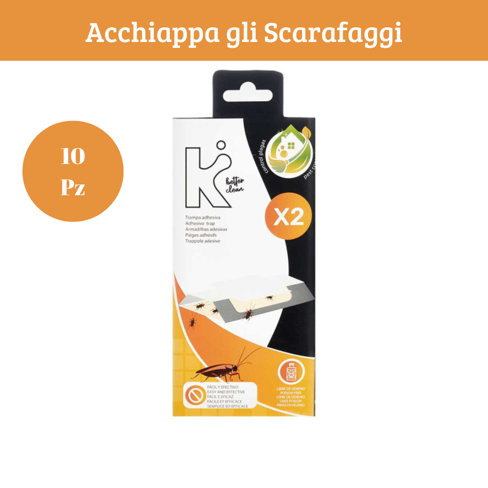 🪳 Trappola Adesiva per Scarafaggi – Set da 10 Trappole 🪳
