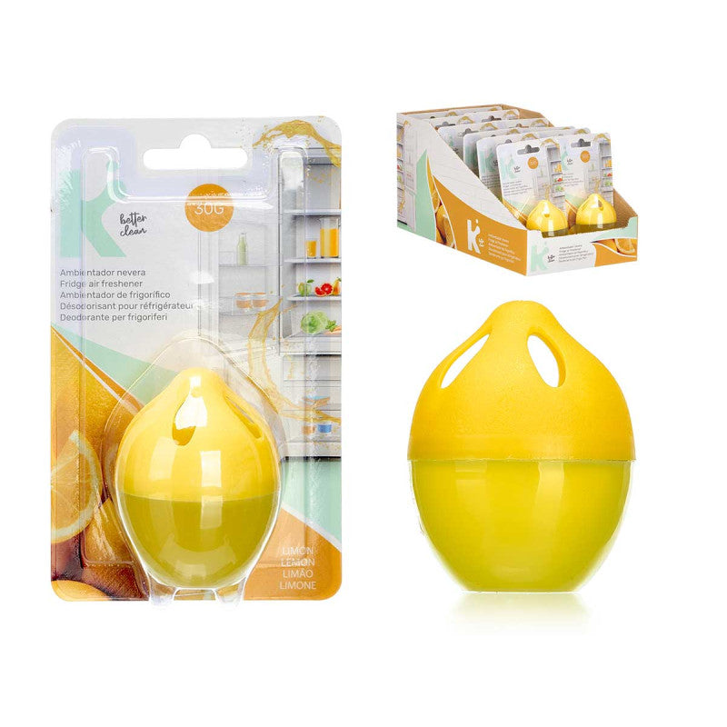 3X Deodorante per Frigorifero al Limone, Brezza Marina, Mela Verde - 30g (180 Giorni) – Kinvara