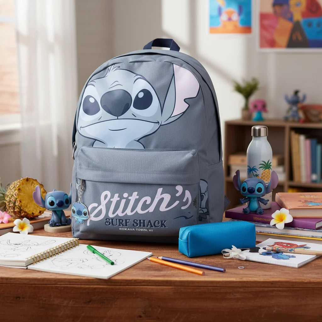🏄♂️ Zaino Scuola & Tempo Libero Disney Stitch – "Stitch's Surf Shack" 🎒